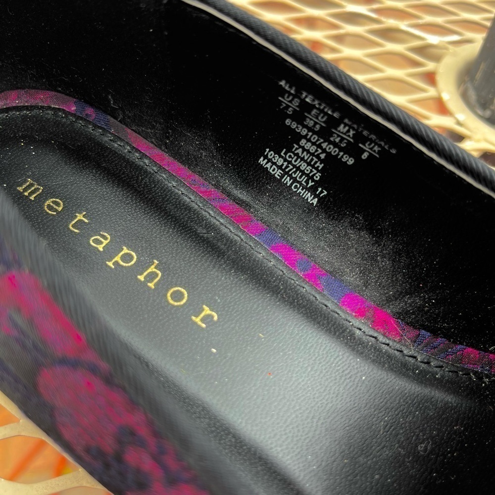 METAPHOR PAISLEY DAMASK SLIP ON LOAFERS - Picture 8 of 8